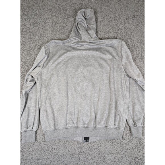 Urban African New York Hoodie Sweatshirt Tribal Prints Gray Zip Up Pockets XXL - Picture 4 of 9